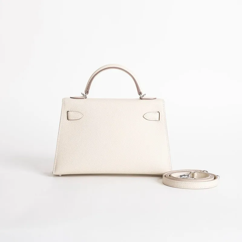 MINI KELLY II (20) EPSOM LEATHER CRAIE WITH PALLADIUM HARDWARE (PHW) - 2