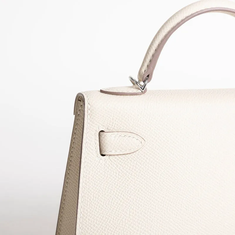 MINI KELLY II (20) EPSOM LEATHER CRAIE WITH PALLADIUM HARDWARE (PHW) - 5