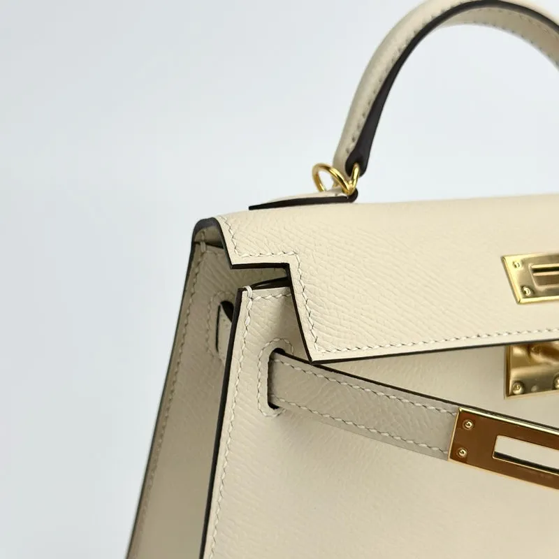 MINI KELLY II (20) EPSOM LEATHER NATA WITH GOLD HARDWARE (GHW) - 4