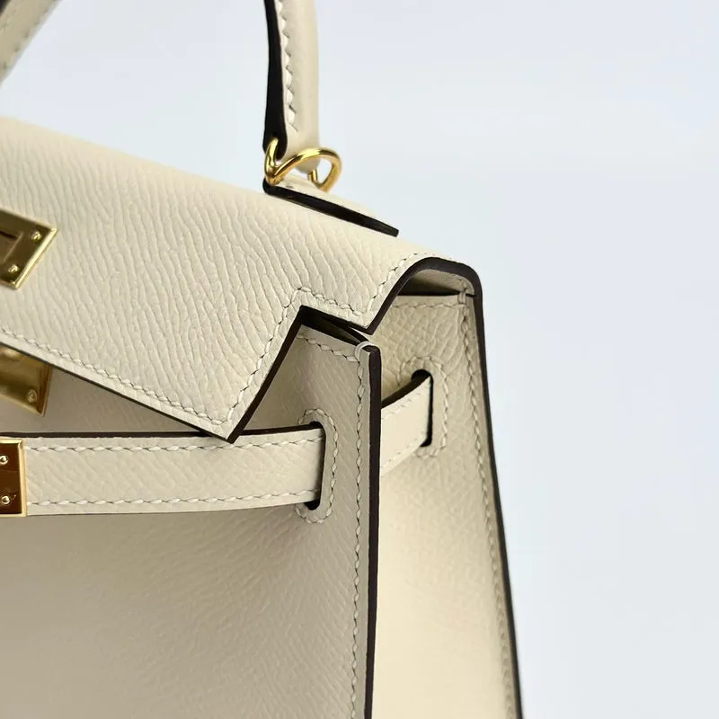 MINI KELLY II (20) EPSOM LEATHER NATA WITH GOLD HARDWARE (GHW) - 5