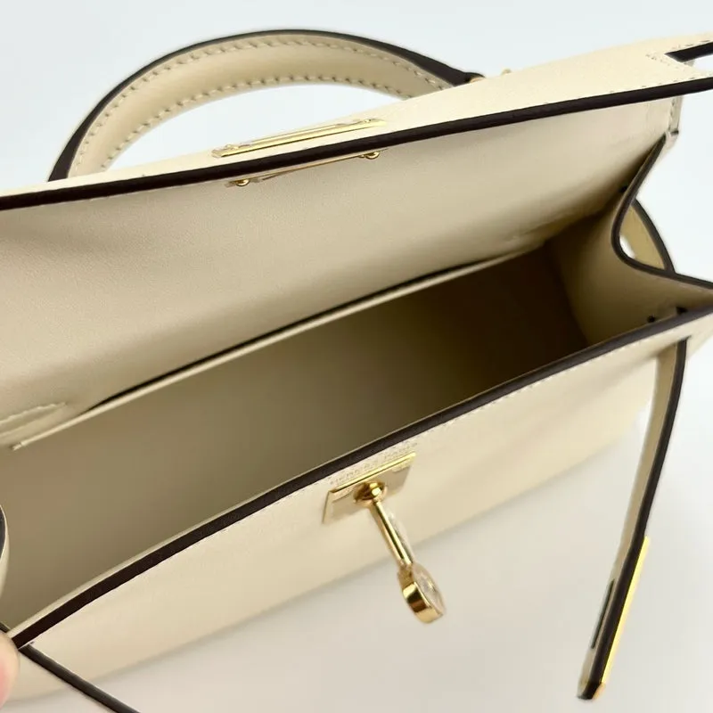 MINI KELLY II (20) EPSOM LEATHER NATA WITH GOLD HARDWARE (GHW) - 3