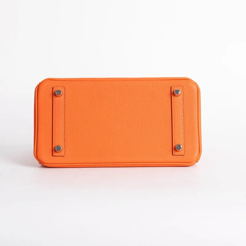 BIRKIN 25 TOGO LEATHER ORANGE WITH PALLADIUM HARDWARE (PHW) - 4