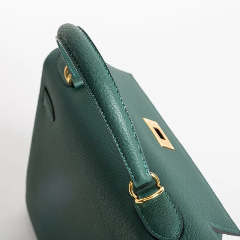 KELLY 28 TOGO LEATHER MALACHITE WITH GOLD HARDWARE (GHW) - 3