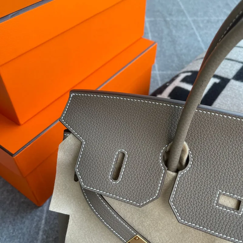 BIRKIN 35 TOGO LEATHER ETOUPE GOLD HARDWARE (GHW) - 4