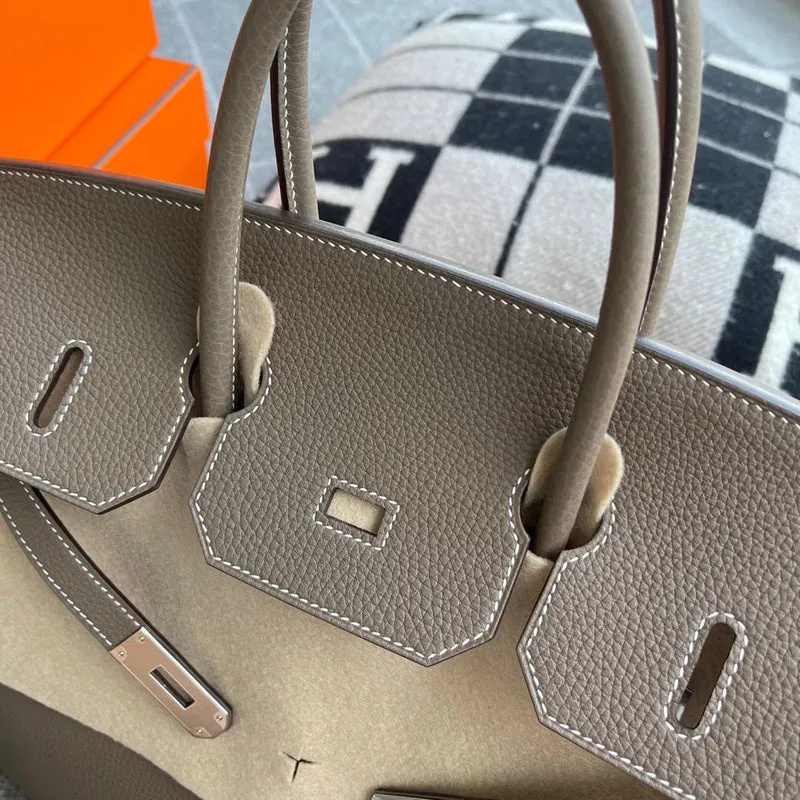 BIRKIN 35 TOGO LEATHER ETOUPE PALLADIUM HARDWARE (PHW) - 3