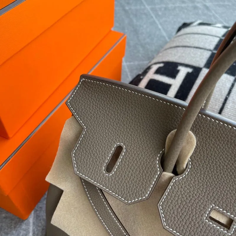 BIRKIN 35 TOGO LEATHER ETOUPE PALLADIUM HARDWARE (PHW) - 4