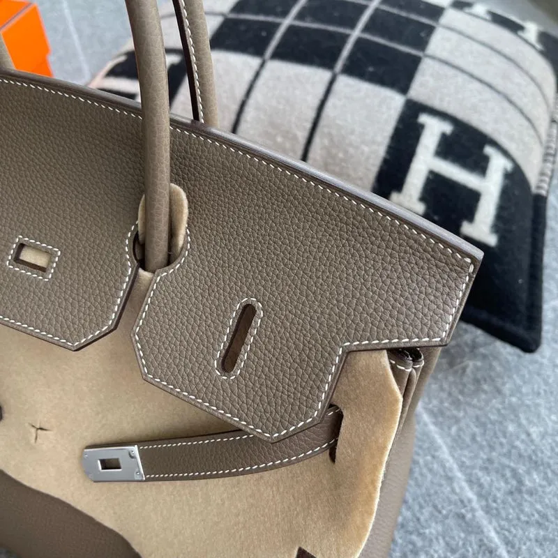 BIRKIN 35 TOGO LEATHER ETOUPE PALLADIUM HARDWARE (PHW) - 5