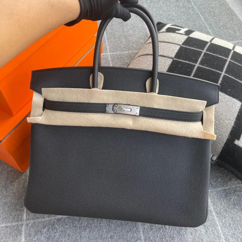 BIRKIN 35 TOGO LEATHER NOIR (BLACK) WITH PALLADIUM HARDWARE (PHW) - 1