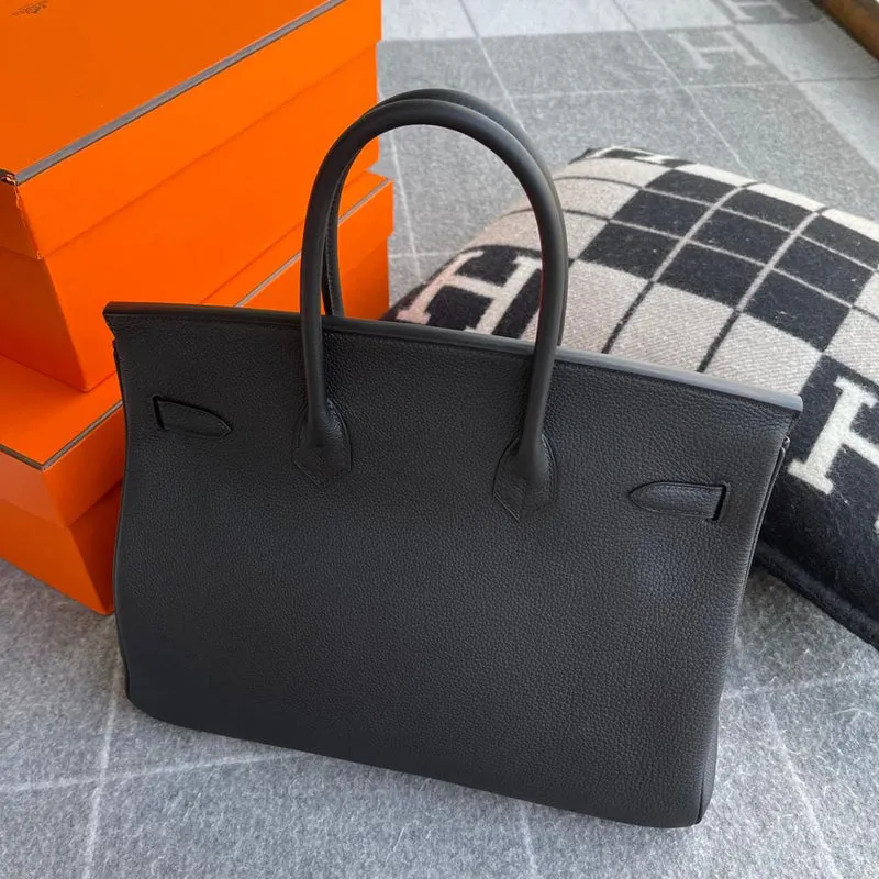 BIRKIN 35 TOGO LEATHER NOIR (BLACK) WITH PALLADIUM HARDWARE (PHW) - 2
