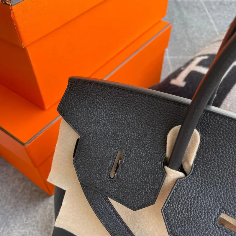 BIRKIN 35 TOGO LEATHER NOIR (BLACK) WITH PALLADIUM HARDWARE (PHW) - 5