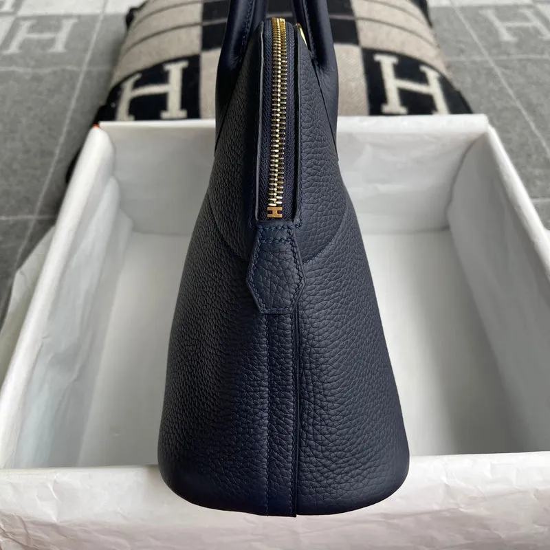 BOLIDE 31 CLEMENCE LEATHER BLEU NUIT WITH GOLD HARDWARE (GHW) - 5
