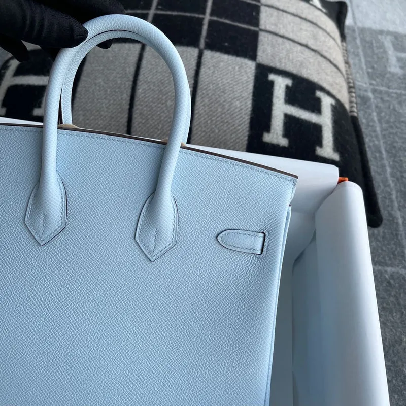 BIRKIN 25 EPSOM LEATHER BLEU ZEPHYR WITH PALLADIUM HARDWARE (PHW) - 6