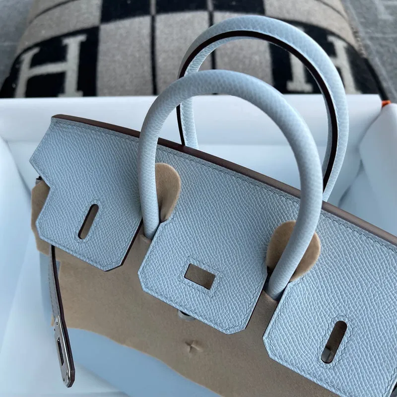 BIRKIN 25 EPSOM LEATHER BLEU ZEPHYR WITH PALLADIUM HARDWARE (PHW) - 5