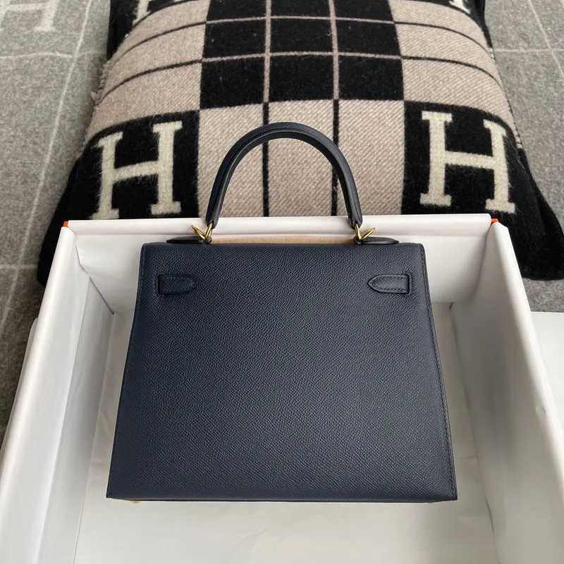 KELLY 25 EPSOM LEATHER BLEU NUIT WITH GOLD HARDWARE (GHW) - 2
