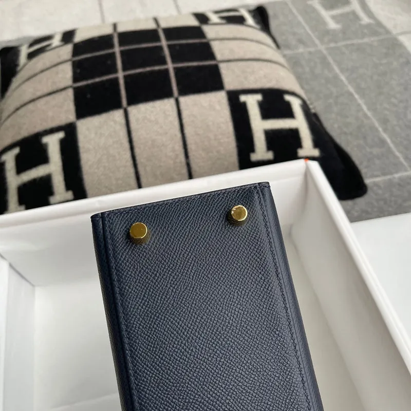 KELLY 25 EPSOM LEATHER BLEU NUIT WITH GOLD HARDWARE (GHW) - 6