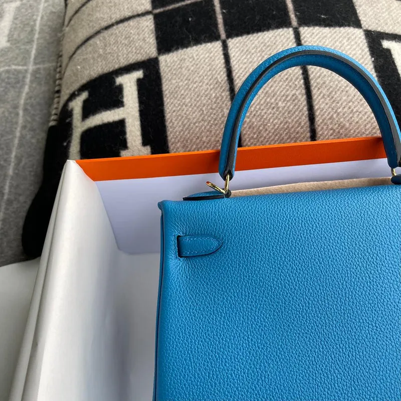 KELLY 25 TOGO LEATHER BLEU FRIDA WITH GOLD HARDWARE (GHW) - 2