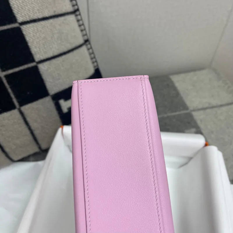 KELLY POCHETTE SWIFT LEATHER ROSE MAUVE SYLVESTRE WITH PALLADIUM HARDWARE (PHW) - 6