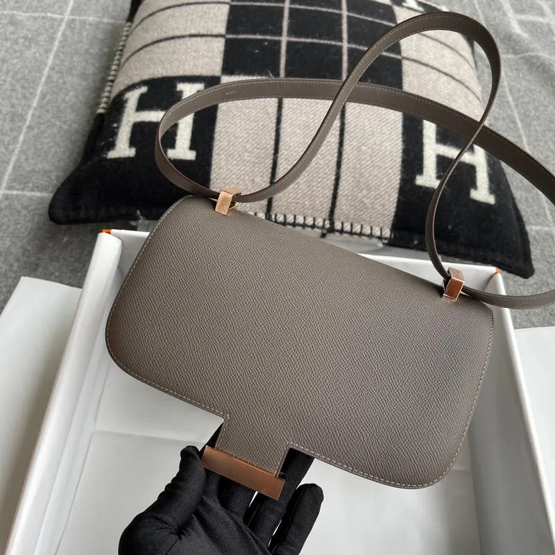 CONSTANCE 24 EPSOM LEATHER GRIS ETAIN WITH ROSE GOLD HARDWARE (RGHW) - 3
