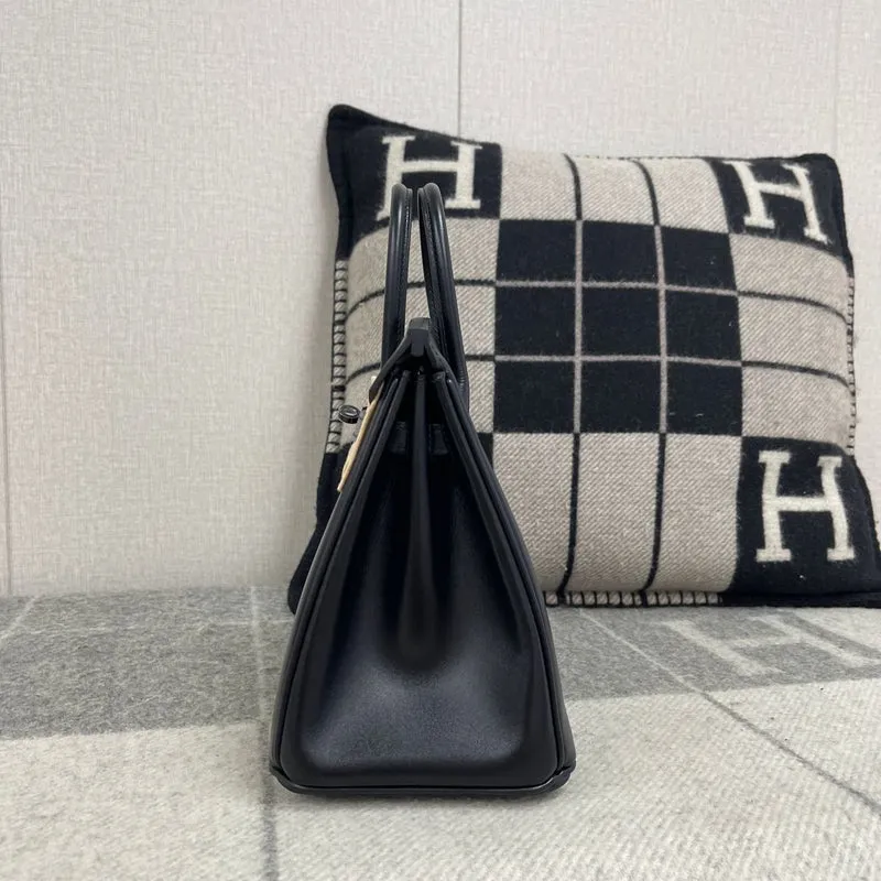BIRKIN 25 SO BLACK BOX CALF LEATHER WITH PVD BLACK HARDWARE (LIMITED) - 4