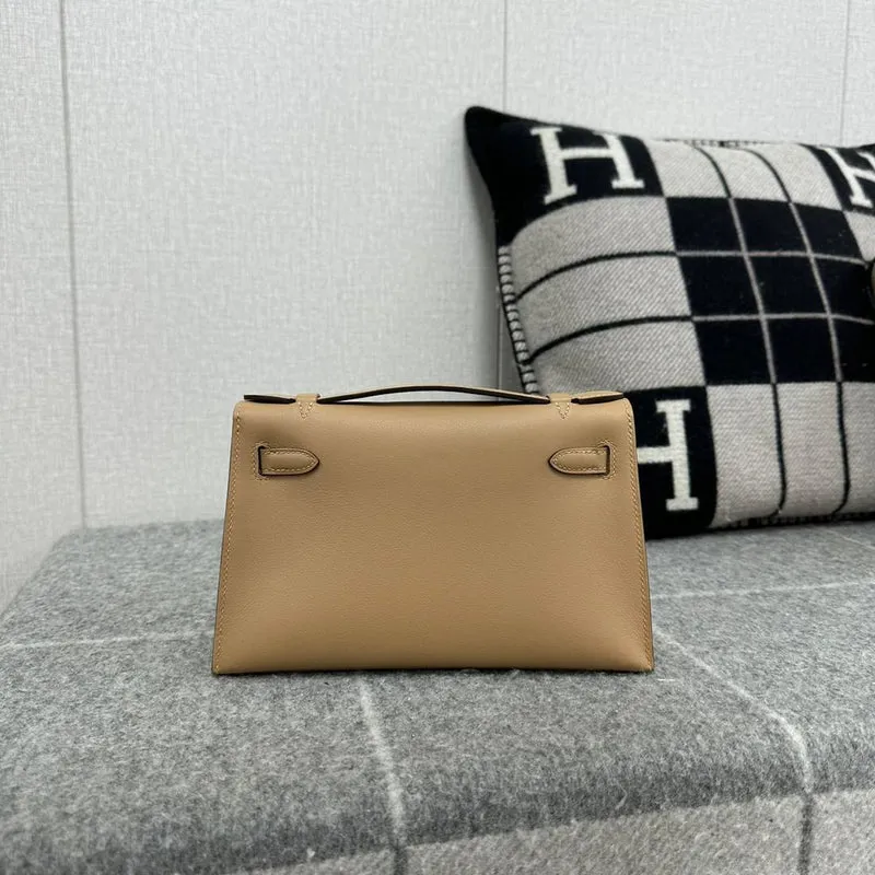 KELLY POCHETTE SWIFT LEATHER CHAI WITH GOLD HARDWARE (GHW) - 2