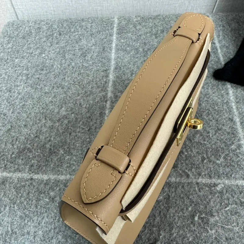 KELLY POCHETTE SWIFT LEATHER CHAI WITH GOLD HARDWARE (GHW) - 4