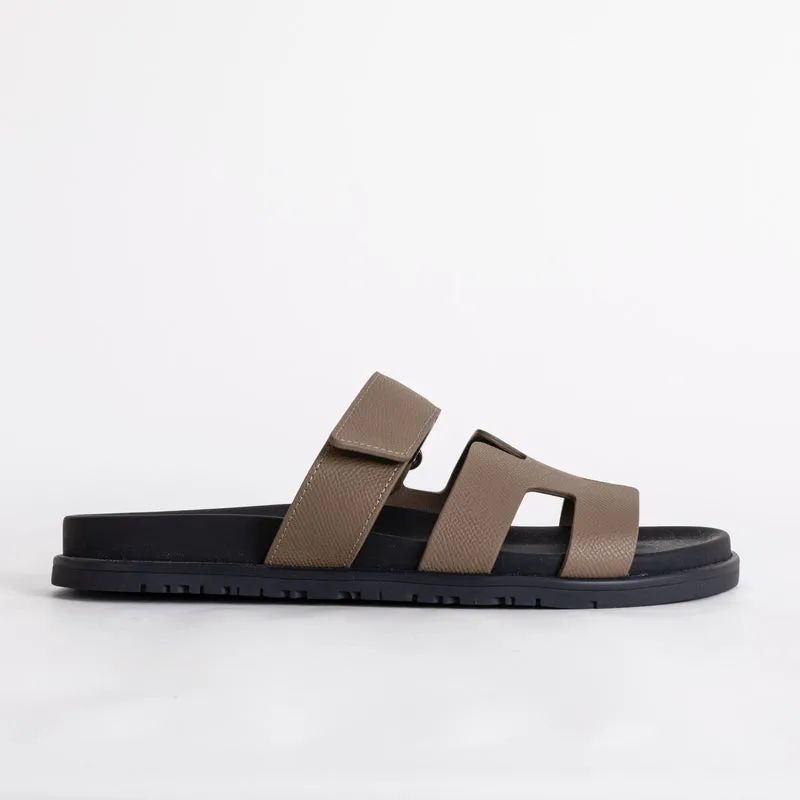 CHYPRE SANDALS EPSOM LEATHER ETOUPE - 2