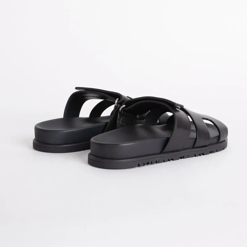 CHYPRE SANDALS SWIFT LEATHER NOIR (BLACK) - 3