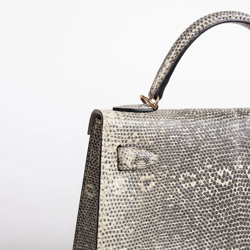 MINI KELLY II (20) OMBRE LIZARD WITH ROSE GOLD HARDWARE (RGHW) - 5